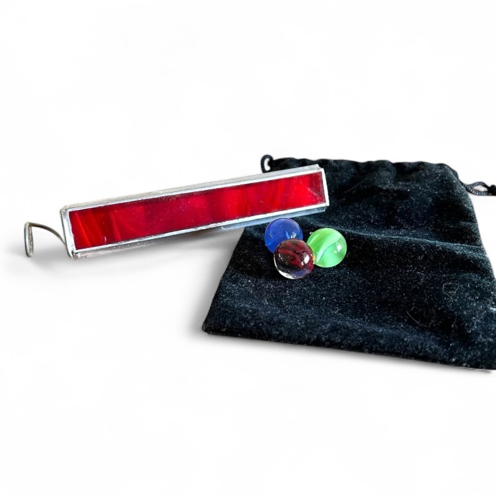 Handheld Kaleidoscope MARBLE SCOPE Moser Style Hand Made Red